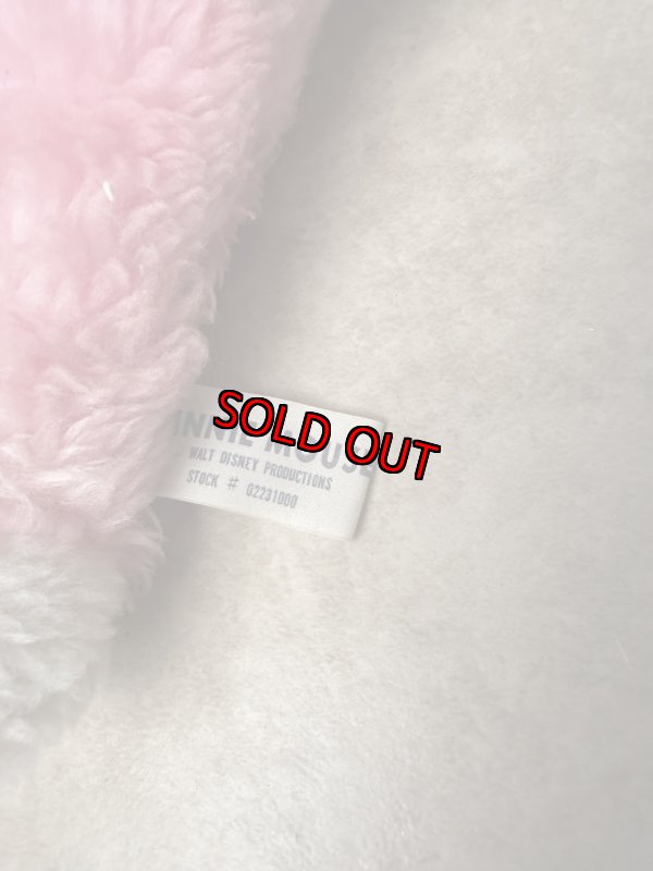 画像6: Disney Minnie Mouse Rubber Face Pink plush  Doll / ミニーマウスのラバーフェイス、ピンクぬいぐるみ　スタイ付き (6)