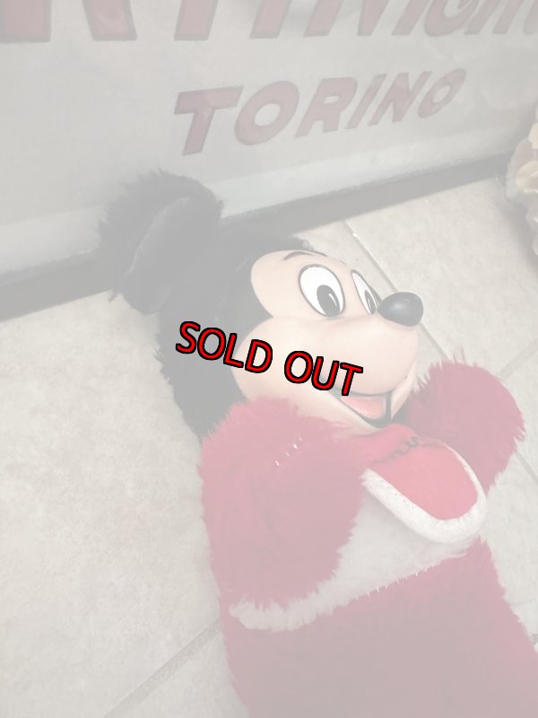 画像13: Disney Mickey Mouse Rubber Face Red plush  Doll / ミニーマウスのラバーフェイス、レッドぬいぐるみ　スタイ付き (13)
