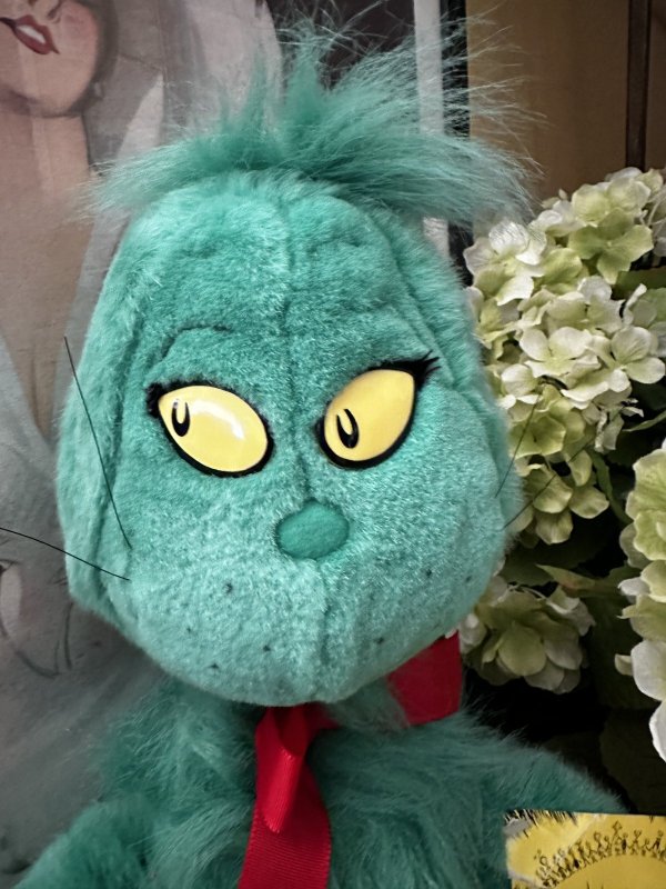 画像2: Grinch Dr Seuss  Macy’s Stuffed Plush Doll with Tag&Book 1997 / ドクター・スース　グリンチ 大きめ　タグ&ブック付きぬいぐるみ　 (2)