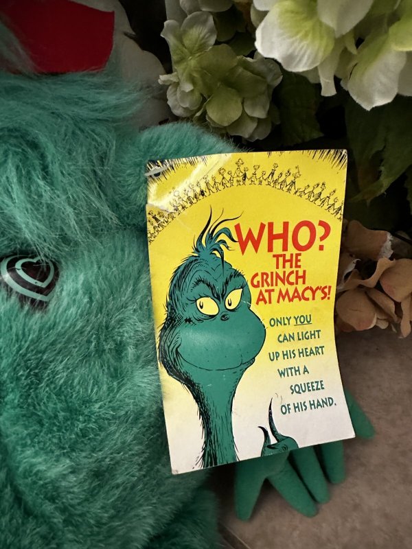 画像15: Grinch Dr Seuss  Macy’s Stuffed Plush Doll with Tag&Book 1997 / ドクター・スース　グリンチ 大きめ　タグ&ブック付きぬいぐるみ　 (15)