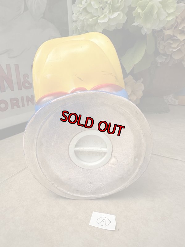 画像10: Disney Donald Duck plastic Face coin bank 1971 (A) /  ディズニーのドナルドダック、プラスチック製　フェイス貯金箱 (10)