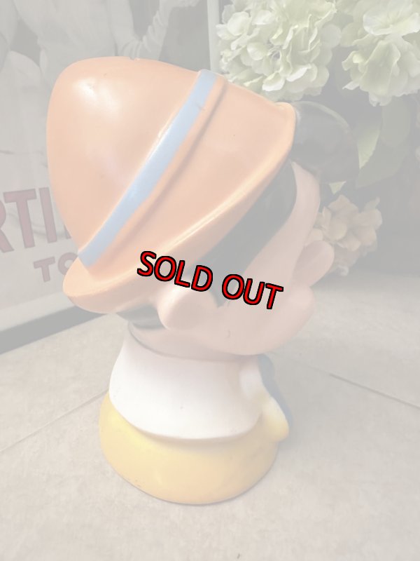 画像7: Disney Pinocchio plastic Face coin bank 1971 / ディズニーのピノキオ、プラスチック製　フェイス貯金箱 (7)