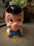 画像1: Disney Pinocchio plastic Face coin bank 1971 / ディズニーのピノキオ、プラスチック製　フェイス貯金箱 (1)