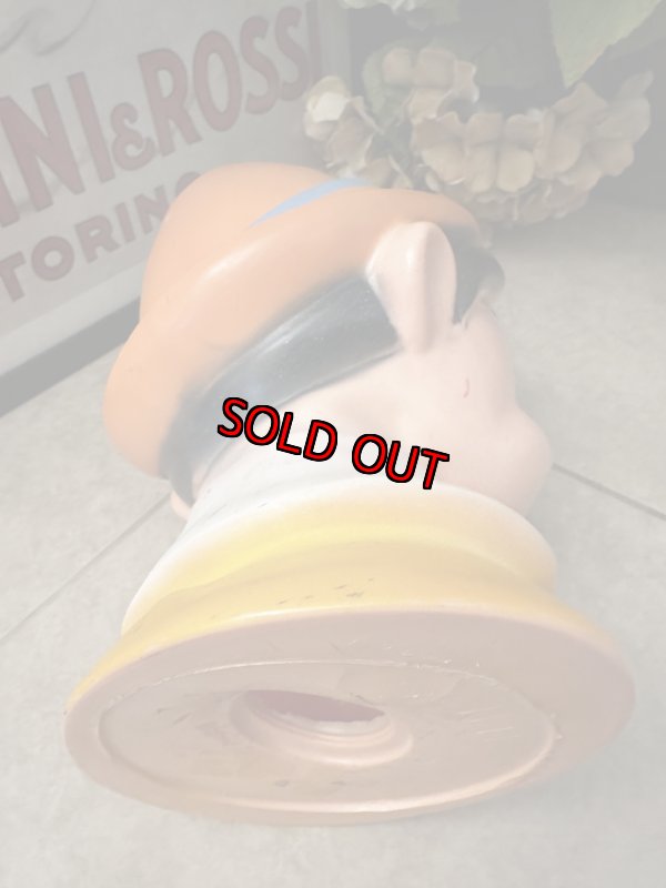 画像10: Disney Pinocchio plastic Face coin bank 1971 / ディズニーのピノキオ、プラスチック製　フェイス貯金箱 (10)