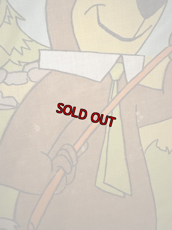 画像8: Yogi Bear Hanna Barbera Flat  Sheet  / ハンナバーベラ、ヨギベアのフラットシーツ (8)