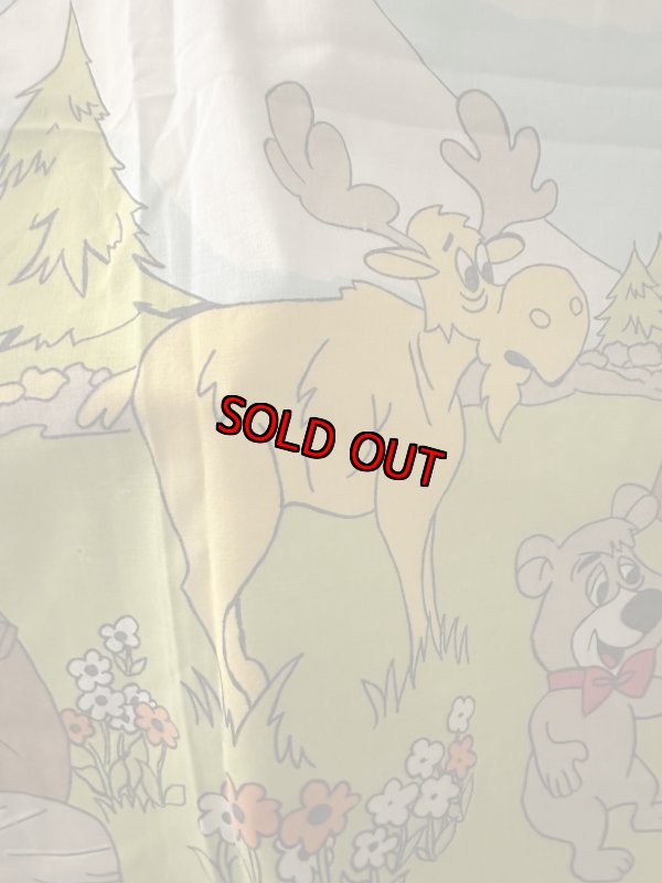 画像6: Yogi Bear Hanna Barbera Flat  Sheet  / ハンナバーベラ、ヨギベアのフラットシーツ (6)