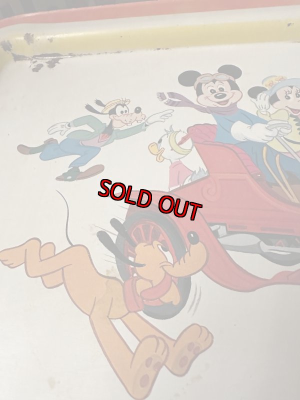 画像8: Disney Ted Car drive Tin  TV Tray Stand  / ディズニー　レッドカー　赤い車　おでかけ　アルミ製　テレビトレイ (8)