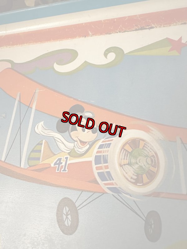 画像8: Mickey Mouse airplane Tin  TV Tray Stand  / ミッキーマウス　飛行機　アルミ製　テレビトレイ (8)