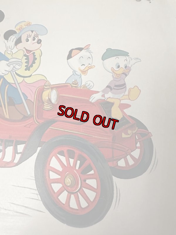 画像2: Disney Ted Car drive Tin  TV Tray Stand  / ディズニー　レッドカー　赤い車　おでかけ　アルミ製　テレビトレイ (2)