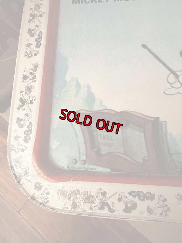 画像8: Mickey Mouse The Band Concert Tin  TV Tray Stand 1980 / ミッキーマウス　ザ　バンドコンサート　アルミ製　テレビトレイ (8)