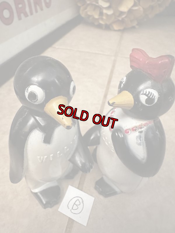 画像13:  Kool Cigarettes Penguins  WILLIE & MILLIE Salt And Pepper (B) /  クール　ペンギン　ウィリー＆ミリー　ソルト＆ペッパーセット (13)