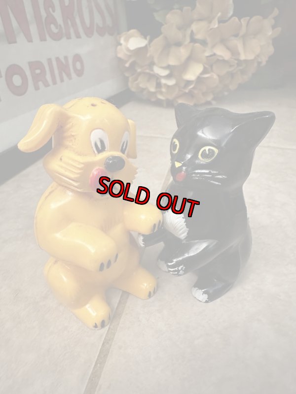 画像15: Ken L Ration plastic dog & cat  Salt & Pepper set / プラスチック製、塩コショウのセット (15)