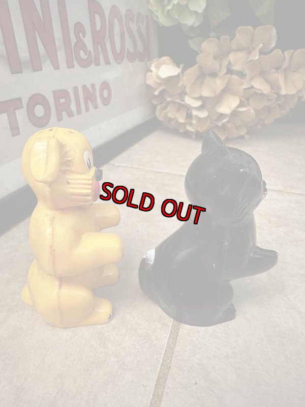 画像8: Ken L Ration plastic dog & cat  Salt & Pepper set / プラスチック製、塩コショウのセット (8)