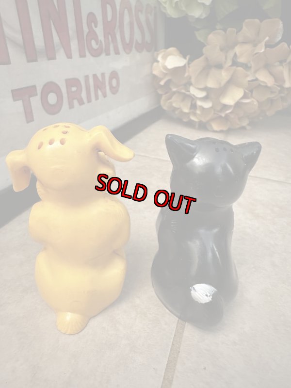 画像7: Ken L Ration plastic dog & cat  Salt & Pepper set / プラスチック製、塩コショウのセット (7)