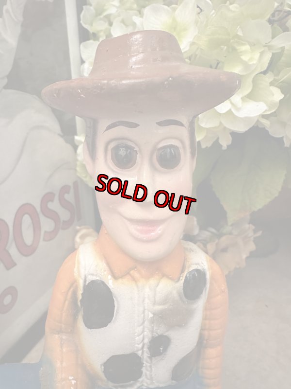 画像2: Disney Pixar Toy Story  Woody Coin Bank ceramic  / ディズニー　トイストーリー　ウッディ　貯金箱　陶器製 (2)