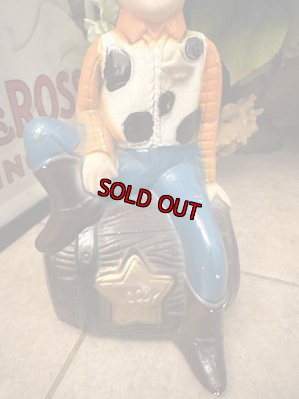 画像3: Disney Pixar Toy Story  Woody Coin Bank ceramic  / ディズニー　トイストーリー　ウッディ　貯金箱　陶器製 (3)