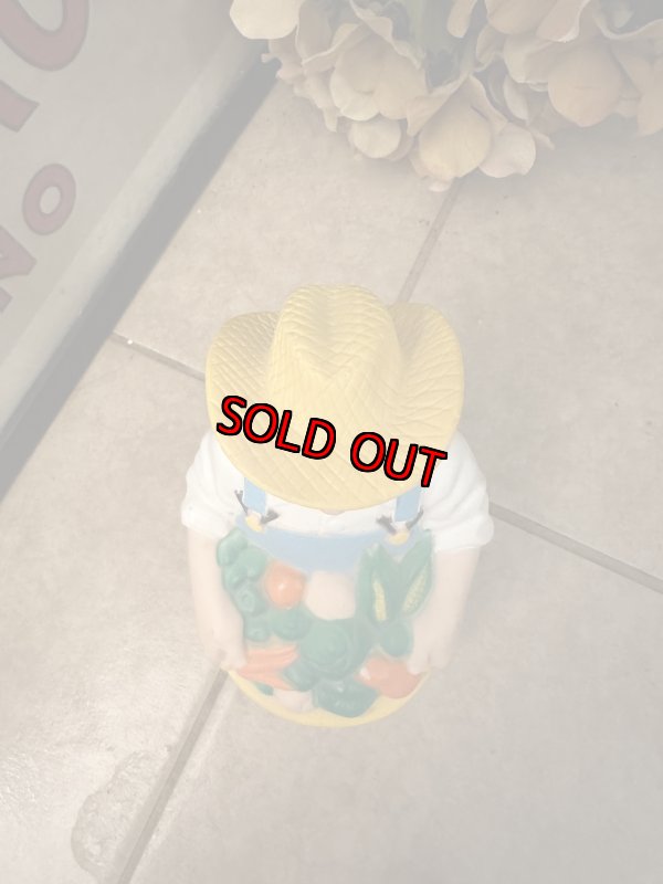 画像4: Farmer Jack Saving Time Vinyl Coin Bank 1986 / ファーマージャック　セービング　タイム　コインバンク　貯金箱 (4)