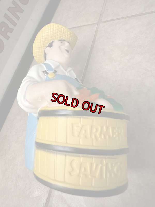 画像10: Farmer Jack Saving Time Vinyl Coin Bank 1986 / ファーマージャック　セービング　タイム　コインバンク　貯金箱 (10)