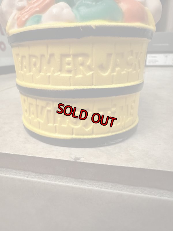 画像9: Farmer Jack Saving Time Vinyl Coin Bank 1986 / ファーマージャック　セービング　タイム　コインバンク　貯金箱 (9)