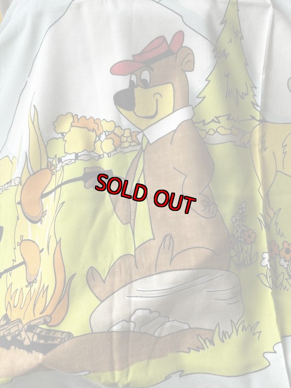 画像10: Yogi Bear Hanna Barbera Flat  Sheet (B) / ハンナバーベラ、ヨギベアのフラットシーツ (10)