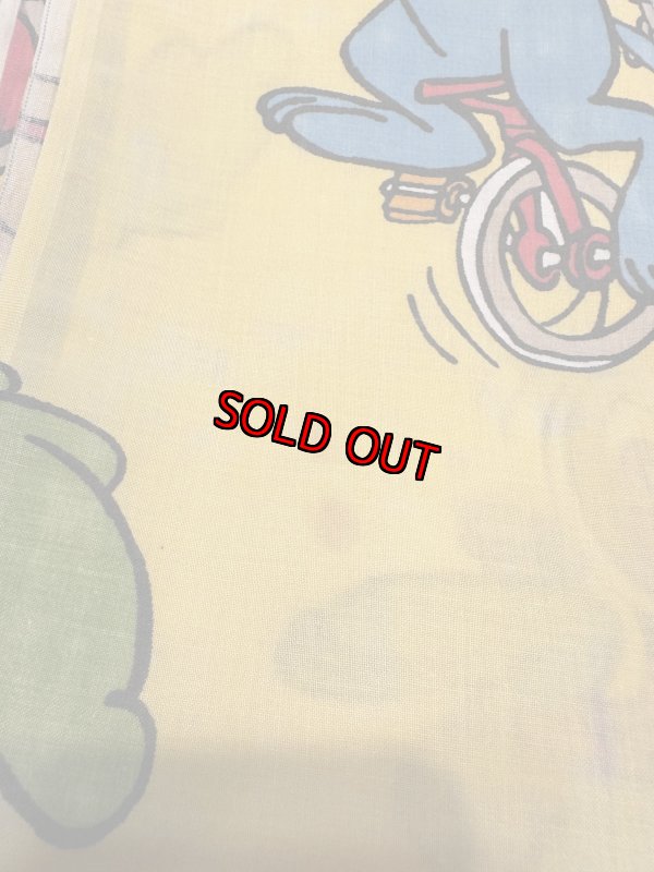 画像16: Hanna Barbera Huckleberry Hound  Flat Sheet  Yellow / ハンナバーベラ　レア！！　ハックルベリーハウンド　フラットシーツ (16)