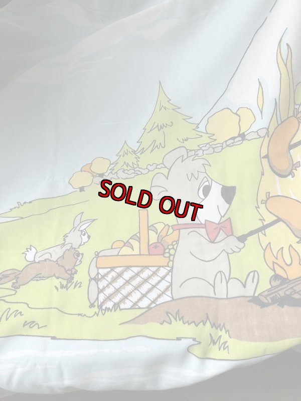 画像8: Yogi Bear Hanna Barbera Flat  Sheet (B) / ハンナバーベラ、ヨギベアのフラットシーツ (8)