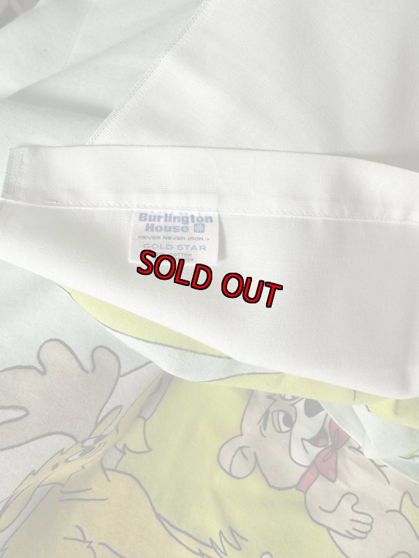 画像12: Yogi Bear Hanna Barbera Flat  Sheet (B) / ハンナバーベラ、ヨギベアのフラットシーツ (12)