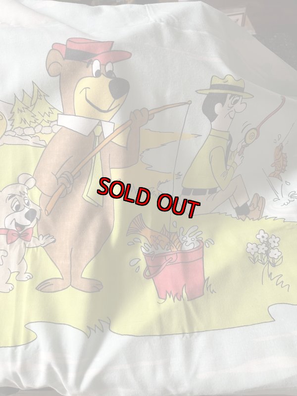 画像7: Yogi Bear Hanna Barbera Flat  Sheet (B) / ハンナバーベラ、ヨギベアのフラットシーツ (7)