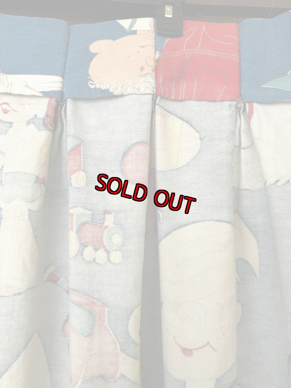 画像10: Dennis the Menace fabric Curtain Blue (A) / わんぱくデニスの布製　カーテン　ブルー (10)