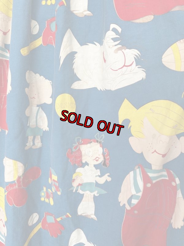 画像5: Dennis the Menace fabric Curtain Blue (A) / わんぱくデニスの布製　カーテン　ブルー (5)