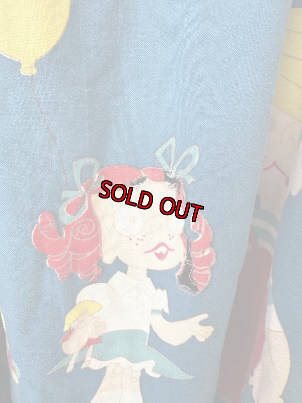 画像8: Dennis the Menace fabric Curtain Blue (A) / わんぱくデニスの布製　カーテン　ブルー (8)