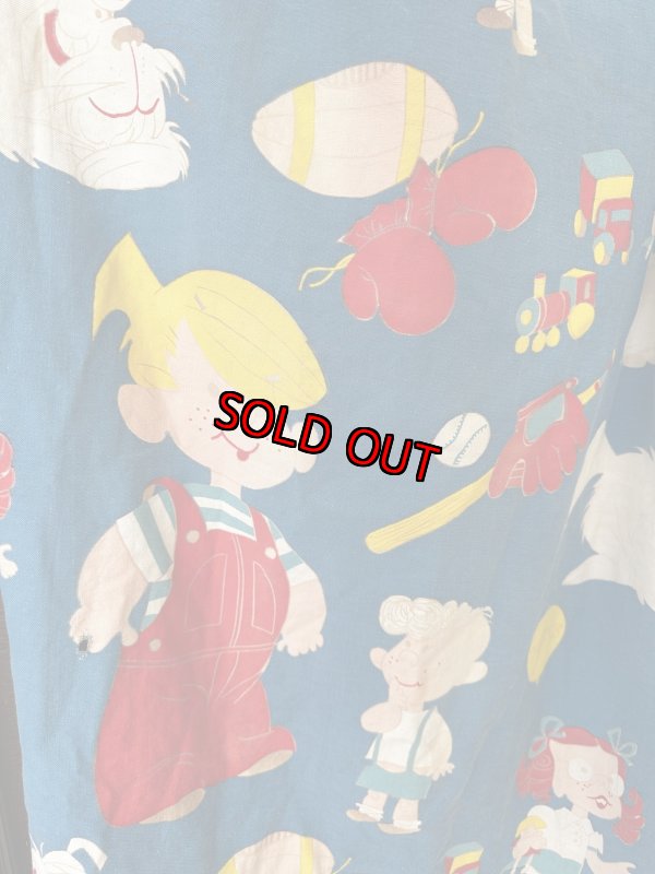 画像8: Dennis the Menace fabric Curtain Blue (B) / わんぱくデニスの布製 カーテン ブルー (8)