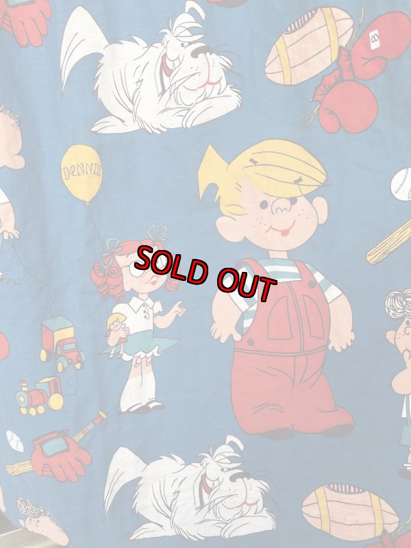 画像7: Dennis the Menace fabric Curtain Blue (C) / わんぱくデニスの布製 カーテン ブルー (7)