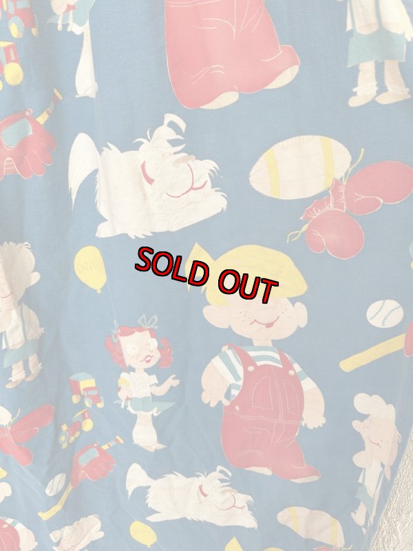 画像7: Dennis the Menace fabric Curtain Blue (B) / わんぱくデニスの布製 カーテン ブルー (7)