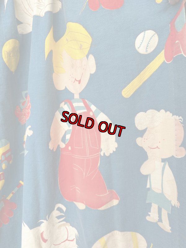 画像6: Dennis the Menace fabric Curtain Blue (B) / わんぱくデニスの布製 カーテン ブルー (6)