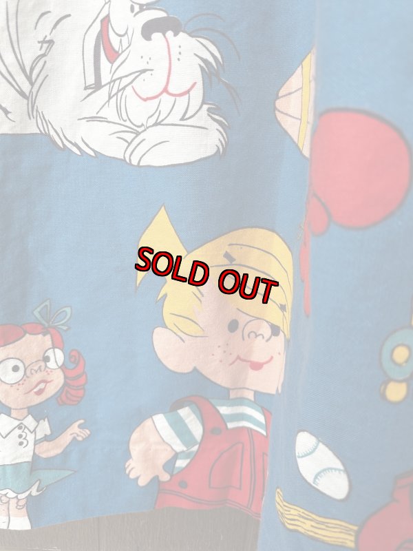画像8: Dennis the Menace fabric Curtain Blue (C) / わんぱくデニスの布製 カーテン ブルー (8)