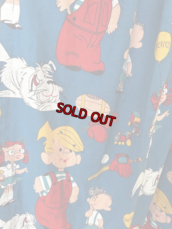 画像6: Dennis the Menace fabric Curtain Blue (C) / わんぱくデニスの布製 カーテン ブルー (6)