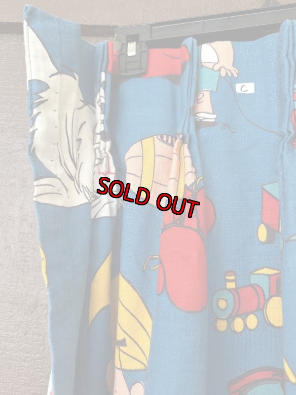 画像3: Dennis the Menace fabric Curtain Blue (C) / わんぱくデニスの布製 カーテン ブルー (3)