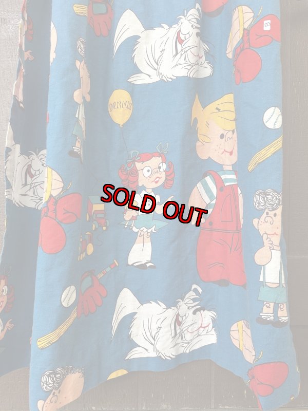 画像2: Dennis the Menace fabric Curtain Blue (C) / わんぱくデニスの布製 カーテン ブルー (2)