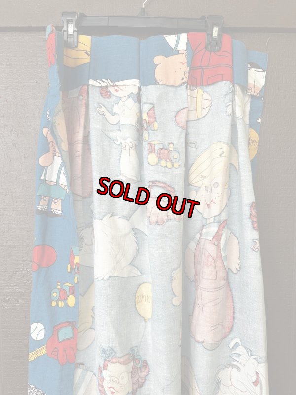 画像10: Dennis the Menace fabric Curtain Blue (C) / わんぱくデニスの布製 カーテン ブルー (10)