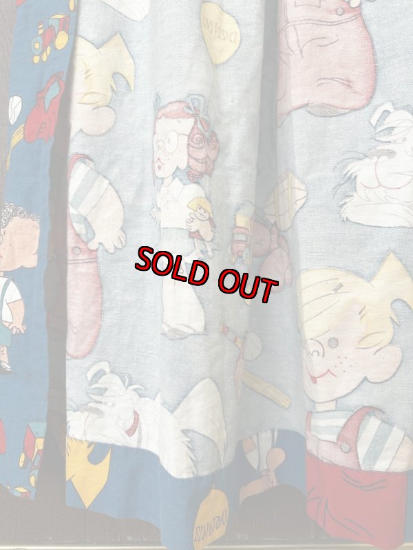 画像12: Dennis the Menace fabric Curtain Blue (C) / わんぱくデニスの布製 カーテン ブルー (12)