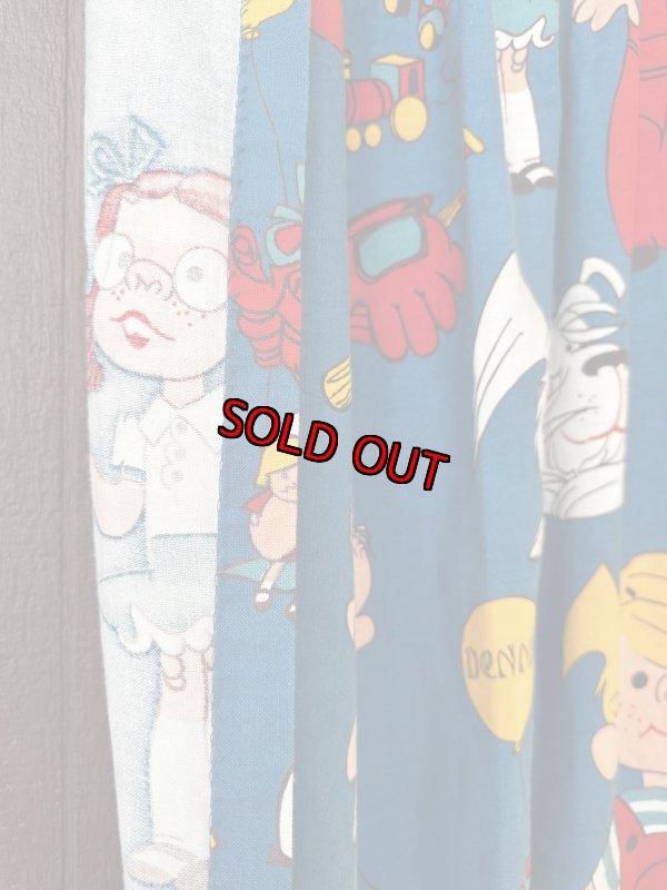 画像9: Dennis the Menace fabric Curtain Blue (C) / わんぱくデニスの布製 カーテン ブルー (9)