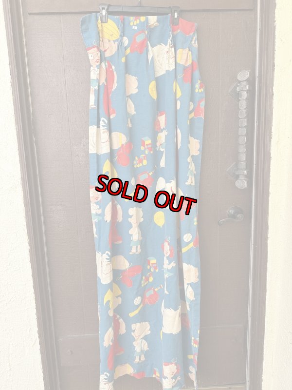 画像3: Dennis the Menace fabric Curtain Blue (B) / わんぱくデニスの布製 カーテン ブルー (3)