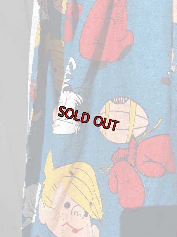 画像13: Dennis the Menace fabric Curtain Blue (C) / わんぱくデニスの布製 カーテン ブルー (13)