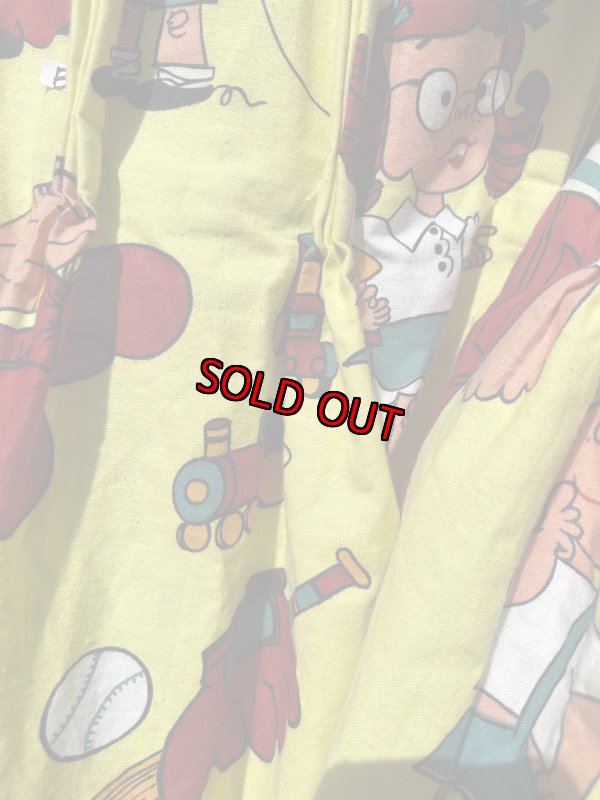 画像14: Dennis the Menace fabric Curtain Yellow (B) / わんぱくデニスの布製　カーテン　イエロー (14)