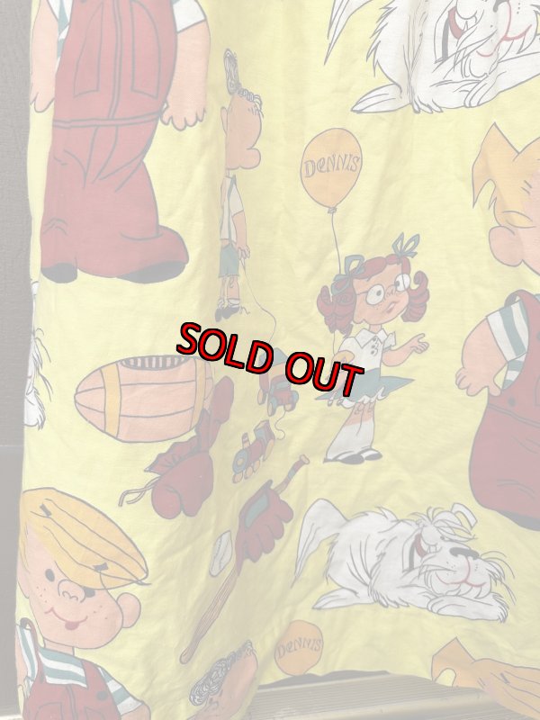 画像7: Dennis the Menace fabric Curtain Yellow (A) / わんぱくデニスの布製　カーテン　イエロー (7)