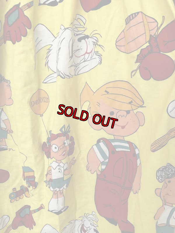 画像4: Dennis the Menace fabric Curtain Yellow (A) / わんぱくデニスの布製　カーテン　イエロー (4)