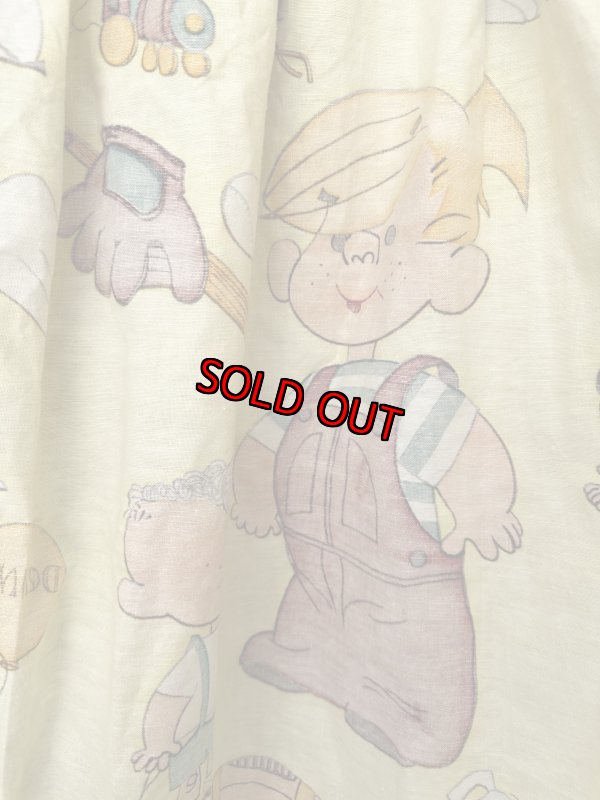 画像10: Dennis the Menace fabric Curtain Yellow (A) / わんぱくデニスの布製　カーテン　イエロー (10)