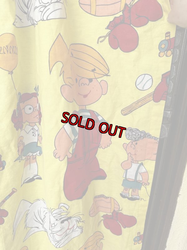 画像5: Dennis the Menace fabric Curtain Yellow (B) / わんぱくデニスの布製　カーテン　イエロー (5)