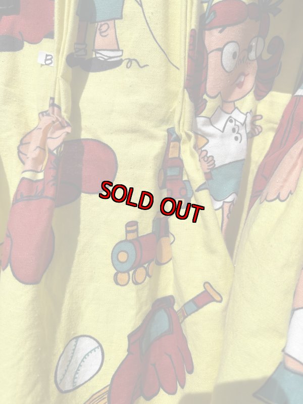 画像13: Dennis the Menace fabric Curtain Yellow (B) / わんぱくデニスの布製　カーテン　イエロー (13)